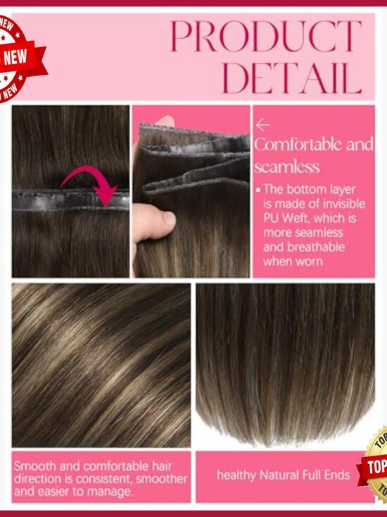 20 Inch Human Hair Extensions Glueless Sew In Butterfly Weft 100G 18″, 20″, 22″ Butterfly Double Genius Wefts(with Holes  main image 4